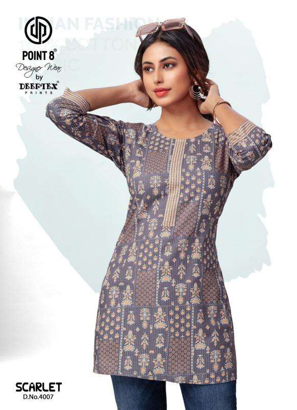 Deeptex Scarlet Vol-4 – Short Tops Designer Kurtis in Mumbai