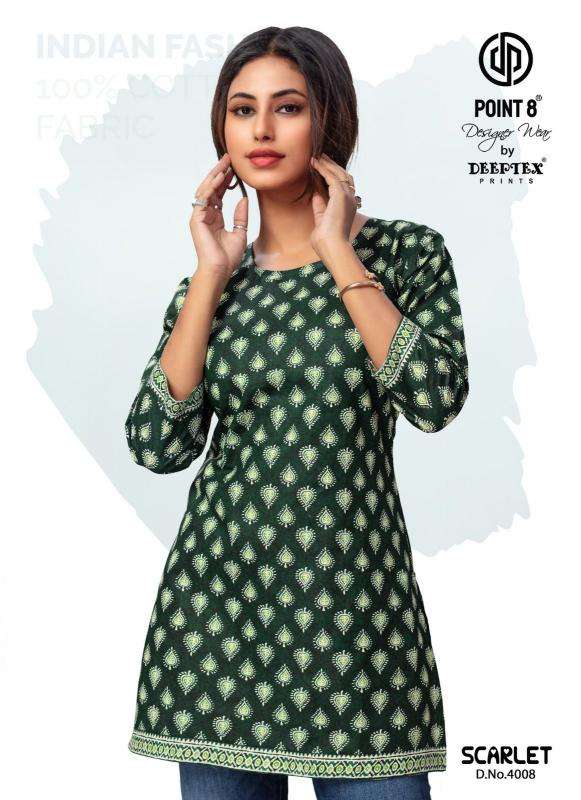 Deeptex Scarlet Vol-4 – Short Tops Designer Kurtis in Mumbai