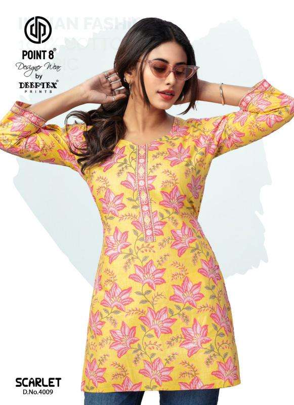 Deeptex Scarlet Vol-4 – Short Tops Designer Kurtis in Mumbai