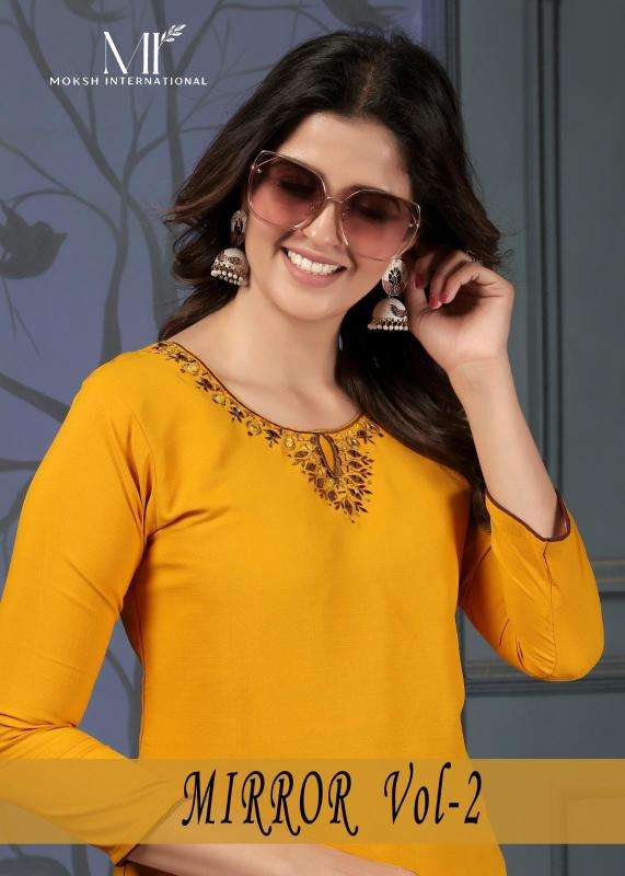 Moksh International Mirror Vol-2 Mumbai designer Kurti wholesalers