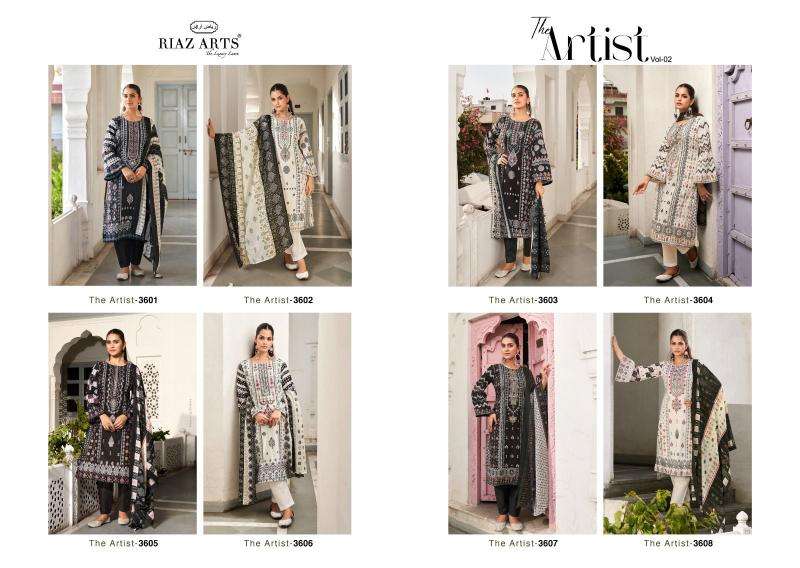 Riaz Arts The Artist Vol 2 Lawn Printed Wholesale dress material for party wear