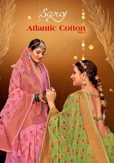 Saroj Atlantic Cotton Vol.3 Soft Cotton Surat saree wholesale market in Mumbai