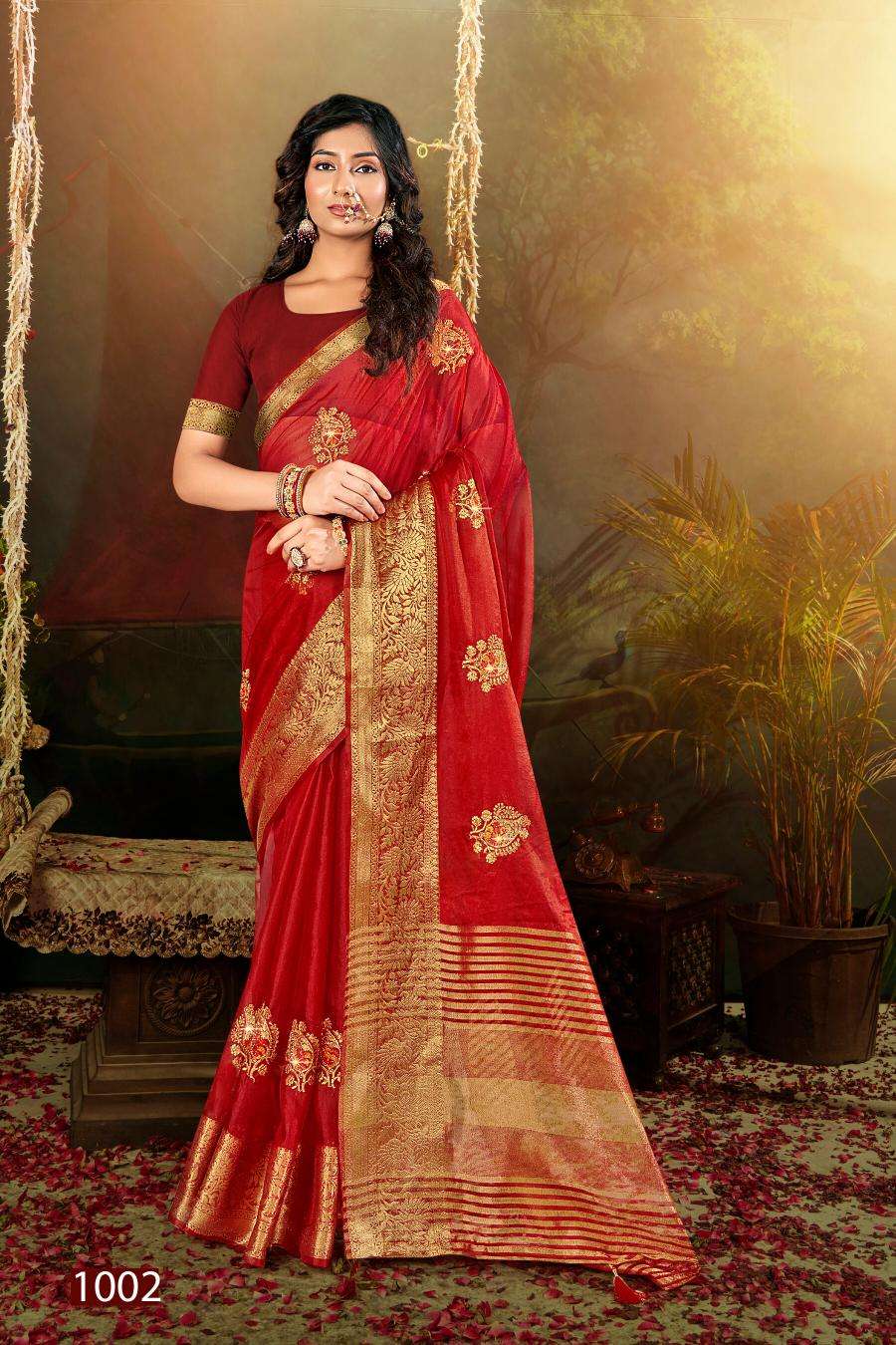 Saroj Lailla Vol.3 Soft Organza Wholesale saree market in Bandra Mumbai