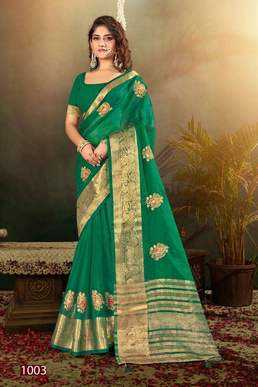 Saroj Lailla Vol.3 Soft Organza Wholesale saree market in Bandra Mumbai