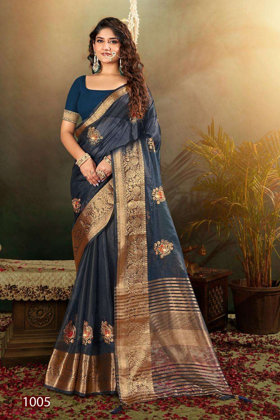 Saroj Lailla Vol.3 Soft Organza Wholesale saree market in Bandra Mumbai