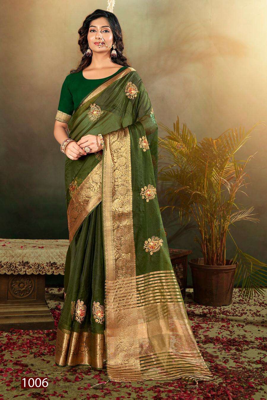 Saroj Lailla Vol.3 Soft Organza Wholesale saree market in Bandra Mumbai