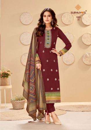 Suryajyoti Pallavi Vol 1 Jam Satin Printed Dress material wholesalers in Kashmir