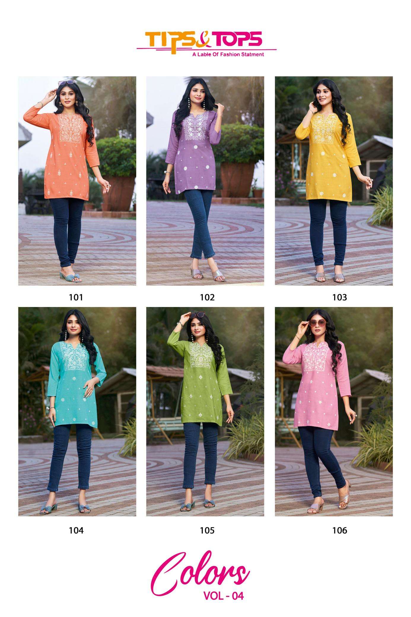 TIPS & TOPS COLORS VOL 04 Kurti Wholesalers in Bangalore