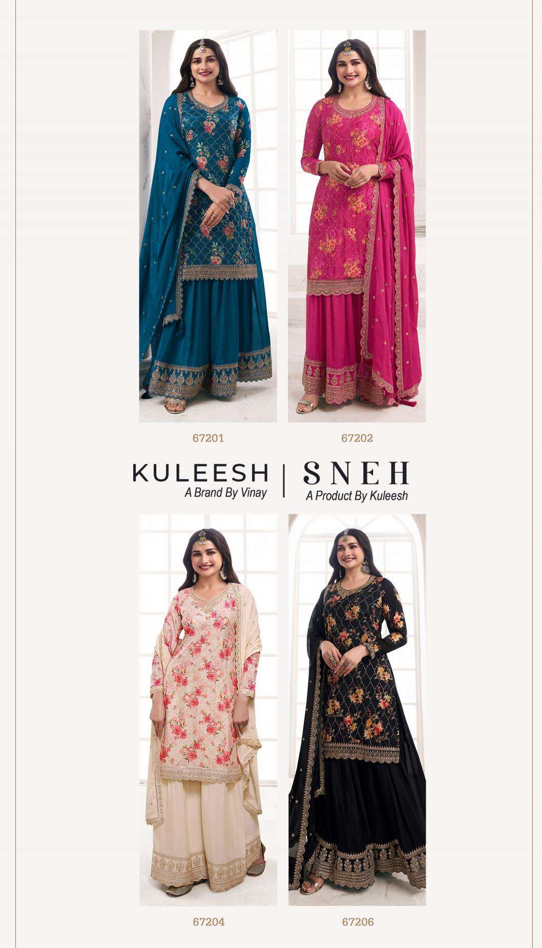 Vinay Kuleesh Sneh Nx Chinon Embroidered Budget-friendly salwar kameez wholesale in Hyderabad