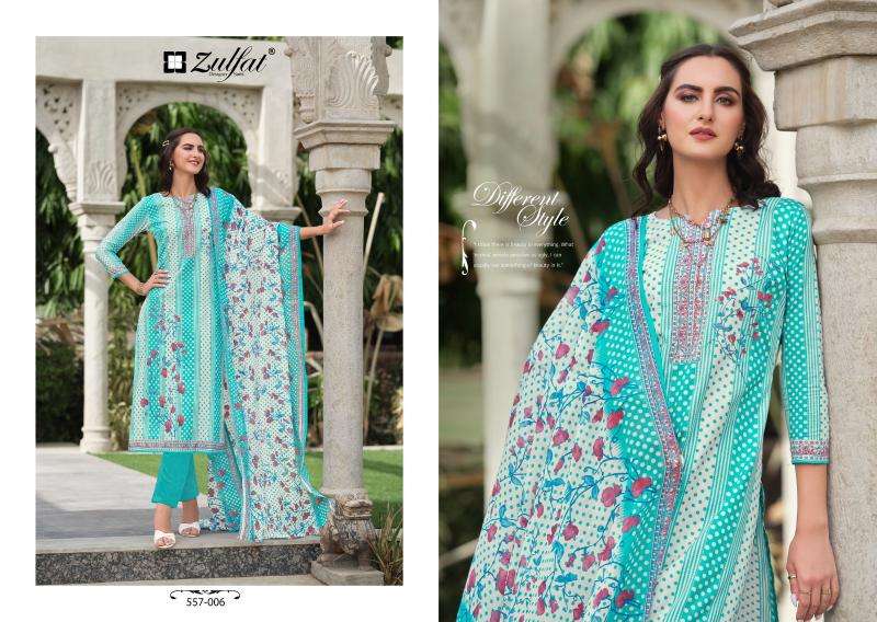 Zulfat Nazrana Vol 3 Cotton Designer Cotton dress materials wholesale