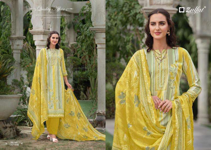 Zulfat Nazrana Vol 3 Cotton Designer Cotton dress materials wholesale