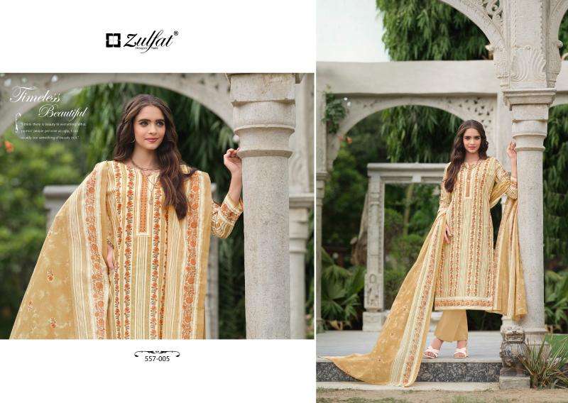 Zulfat Nazrana Vol 3 Cotton Designer Cotton dress materials wholesale