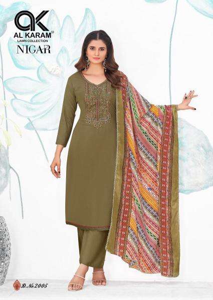 Al Karam Nigar Vol 2 Embroidered dress materials wholesale