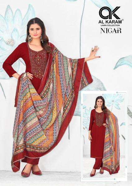 Al Karam Nigar Vol 2 Embroidered dress materials wholesale