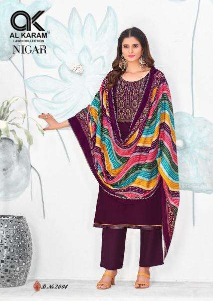 Al Karam Nigar Vol 2 Embroidered dress materials wholesale