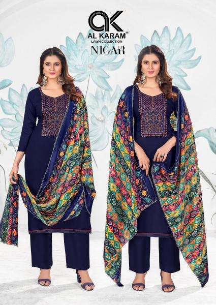 Al Karam Nigar Vol 2 Embroidered dress materials wholesale