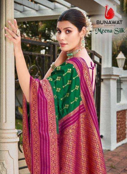 BUNAWAT MEENA SILK Saree  Material in Pune