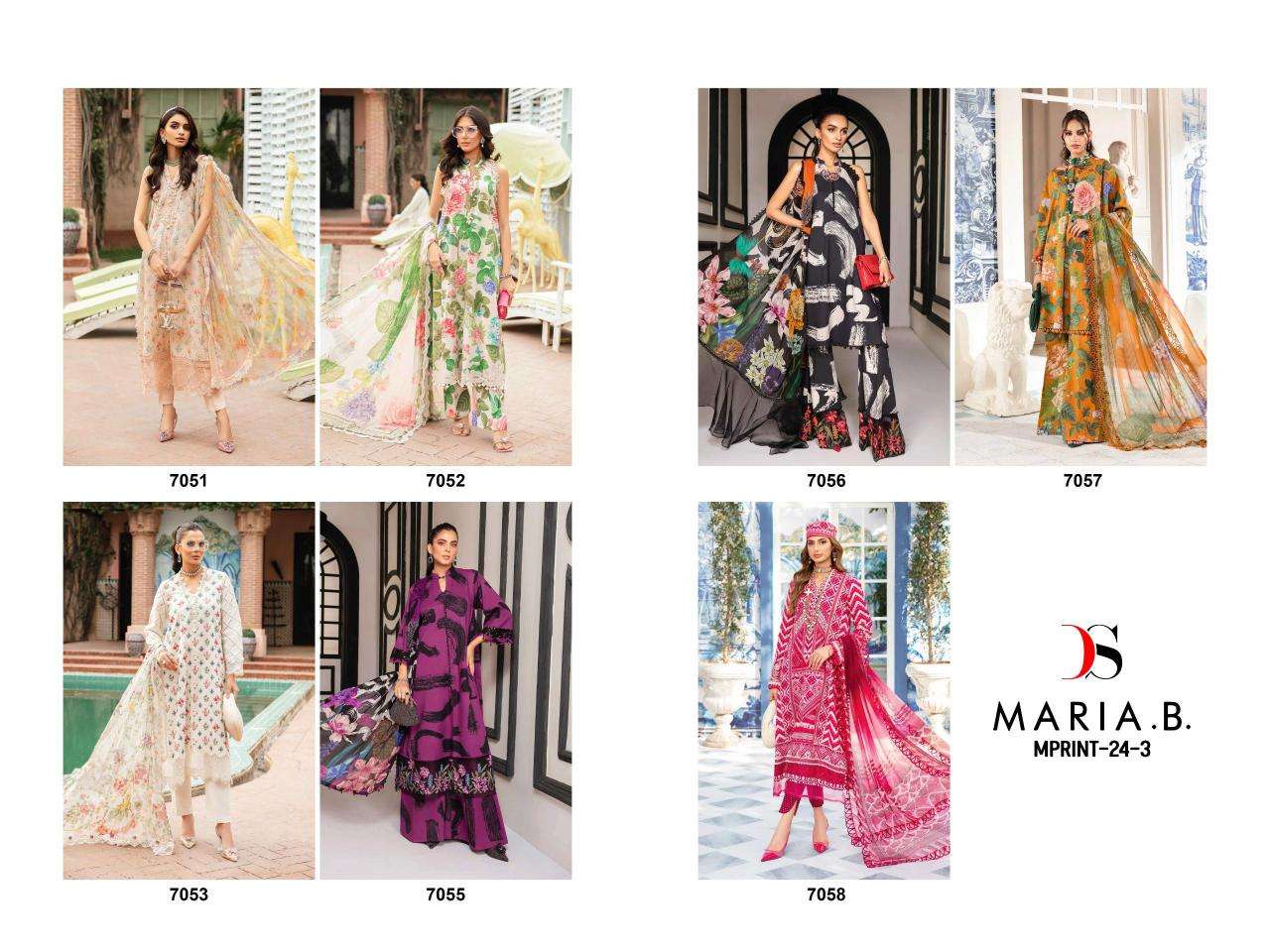 Deepsy Maria B MPrint 24 Vol 3 Chiffon Dupatta Wholesale designer Salwar Kameez