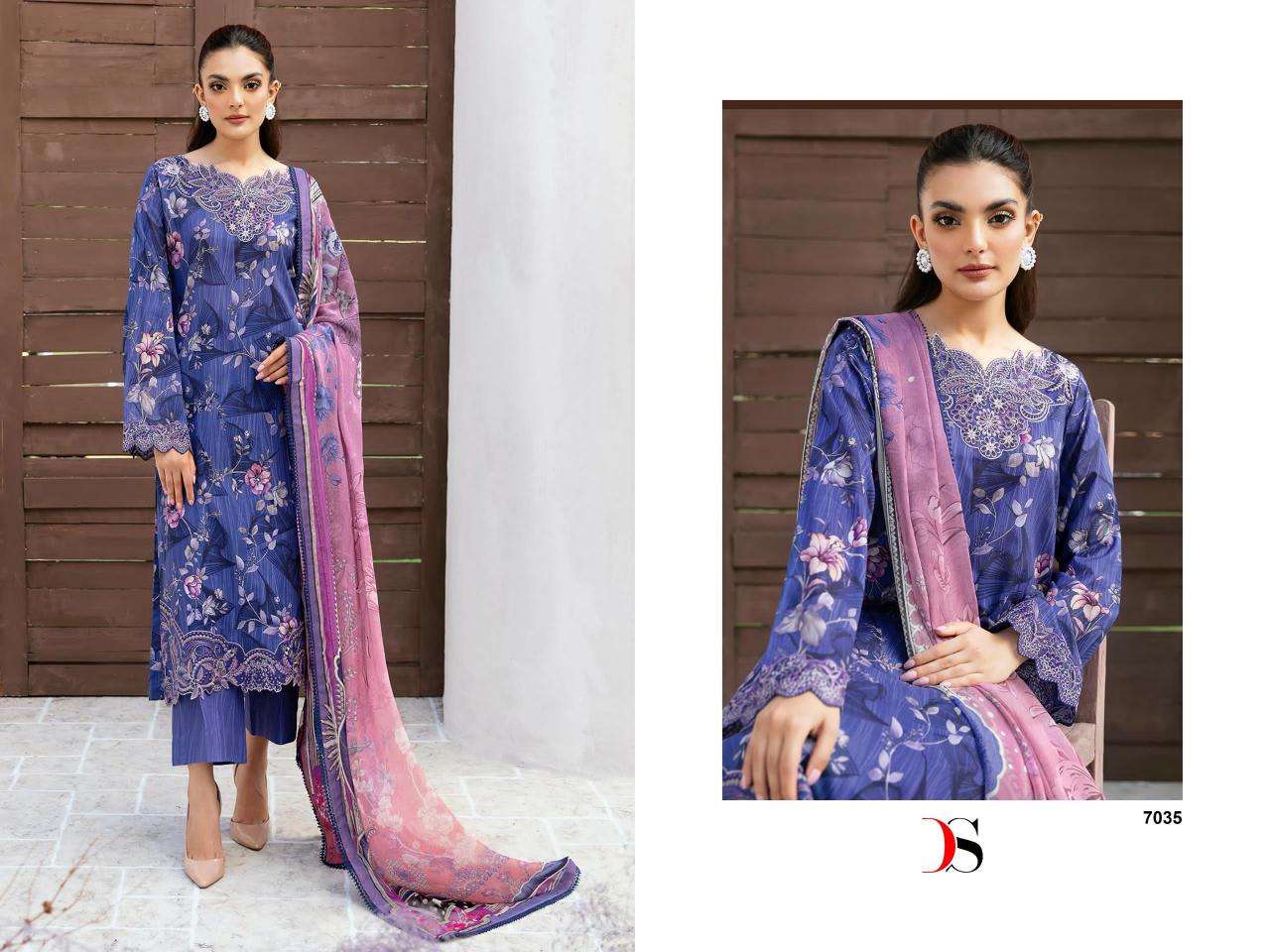 Deepsy Ramsha Rangrez Luxury Lawn 24 Vol 3 Chiffon Dupatta Surat wholesale patiala salwar suits