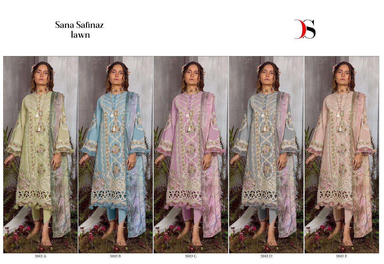 Deepsy Sana Safinaz Lawn 5043 A To E Embroidered Designer Salwar suits online