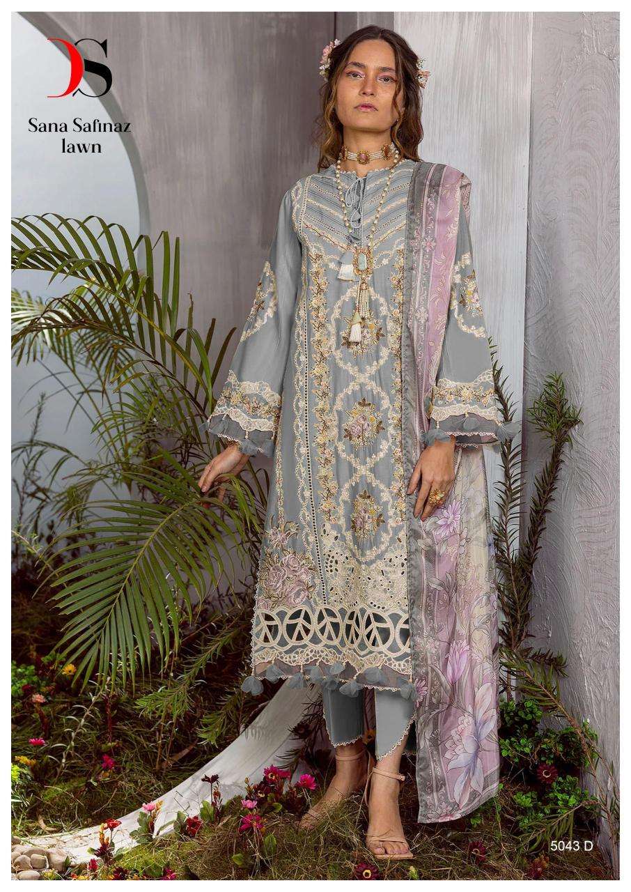 Deepsy Sana Safinaz Lawn 5043 A To E Embroidered Designer Salwar suits online