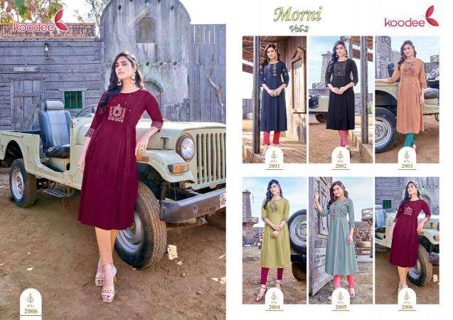 Koodee Morni Vol 2 Printed kurtis for bulk purchase