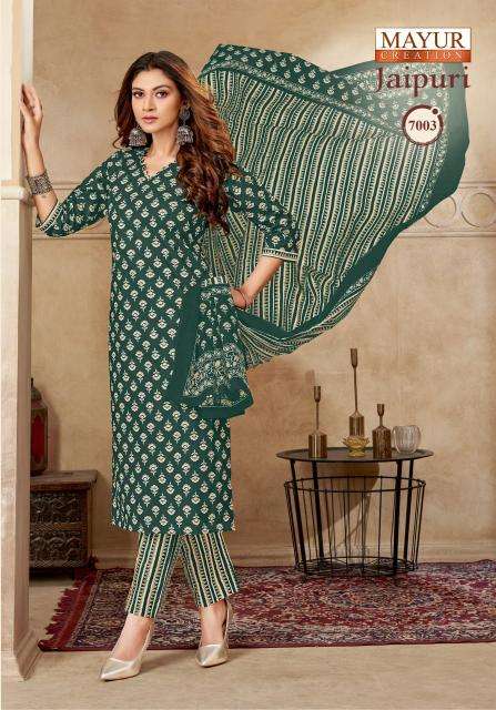 MAYUR CREATION Jaipuri Vol 7 Kurti material for stitching