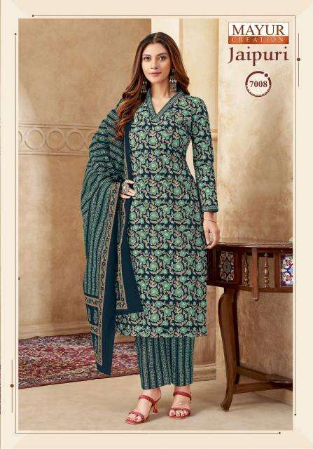 MAYUR CREATION Jaipuri Vol 7 Kurti material for stitching