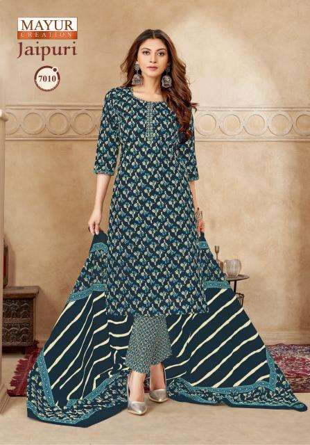 MAYUR CREATION Jaipuri Vol 7 Kurti material for stitching