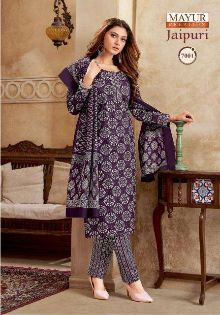 MAYUR CREATION Jaipuri Vol 7 Kurti material for stitching