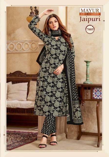 MAYUR CREATION Jaipuri Vol 7 Kurti material for stitching