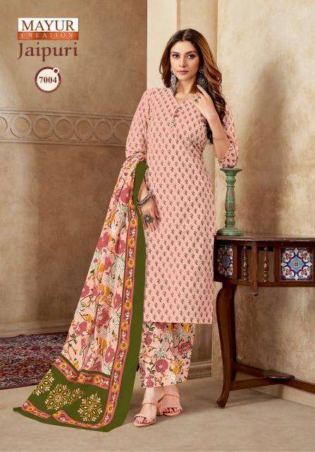 MAYUR CREATION Jaipuri Vol 7 Kurti material for stitching