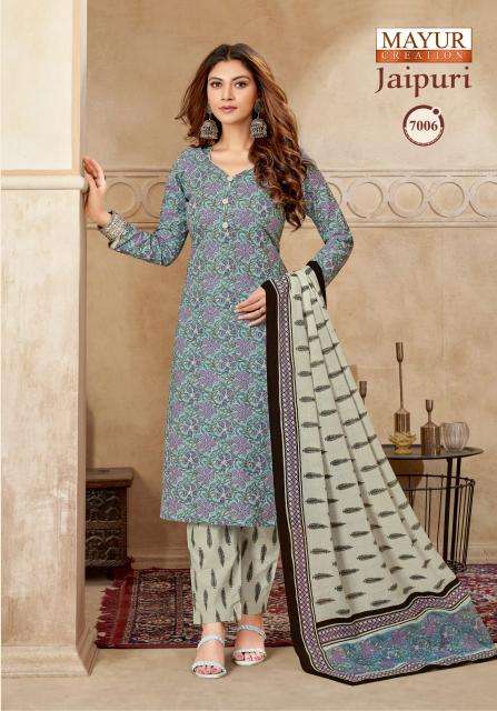 MAYUR CREATION Jaipuri Vol 7 Kurti material for stitching