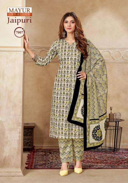 MAYUR CREATION Jaipuri Vol 7 Kurti material for stitching