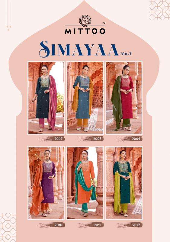 Mittoo Simayaa Vol 2 Viscose Traditional Kurti wholesale market