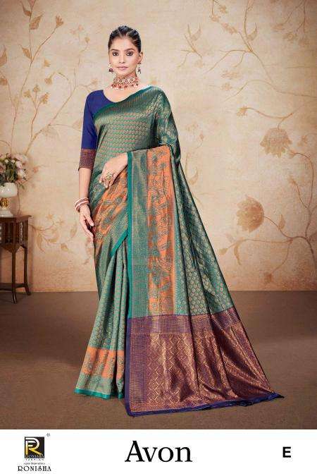 Ronisha Avon Banarasi Silk Designer Saree wholesale market