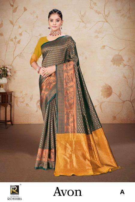 Ronisha Avon Banarasi Silk Designer Saree wholesale market