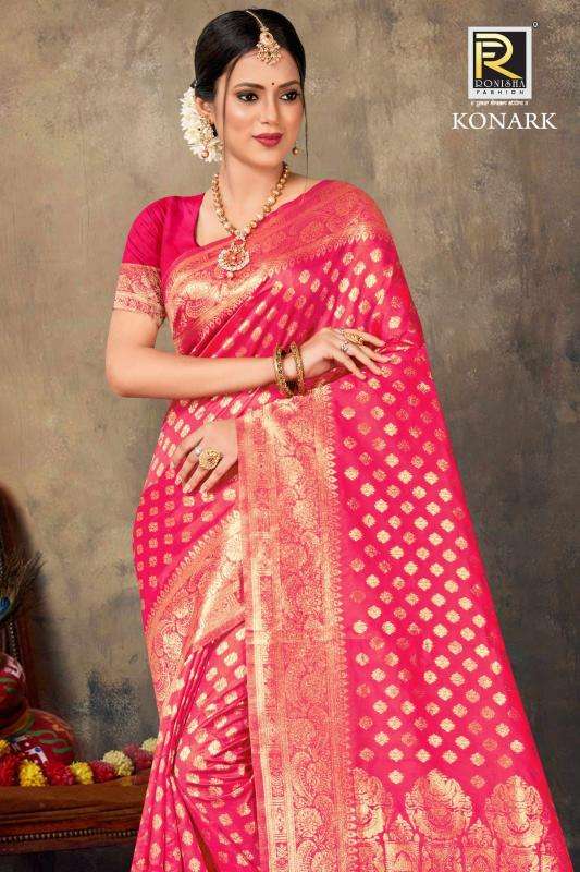 Ronisha Konark Banarasi Silk Designer Discount sarees in bangalore