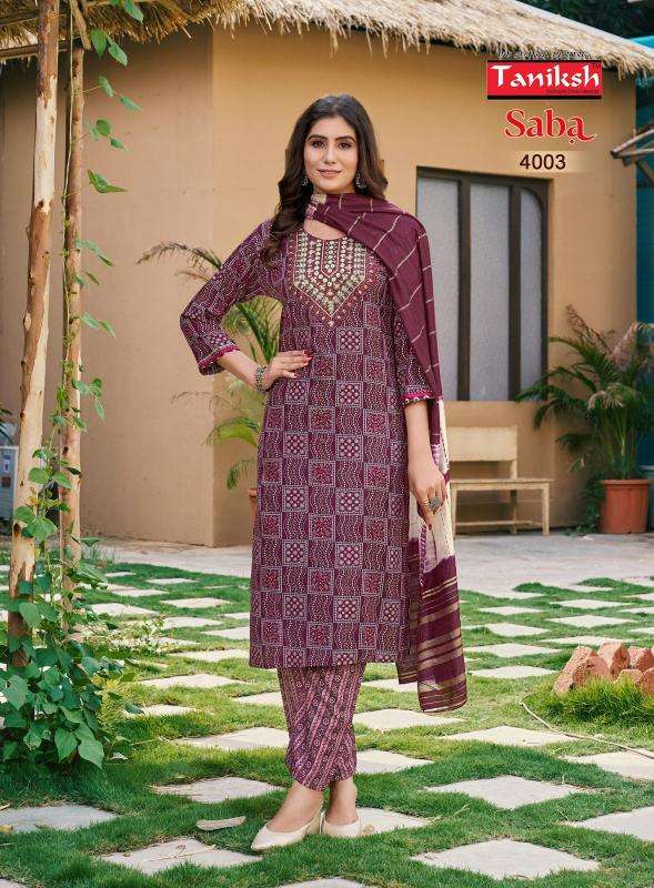 TANIKSH SABA VOL 4 Kurti material manufacturers