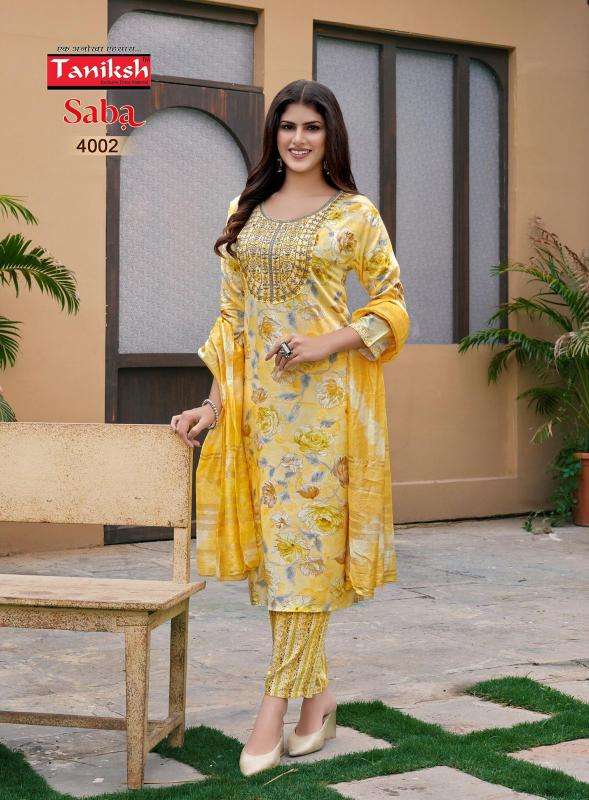 TANIKSH SABA VOL 4 Kurti material manufacturers