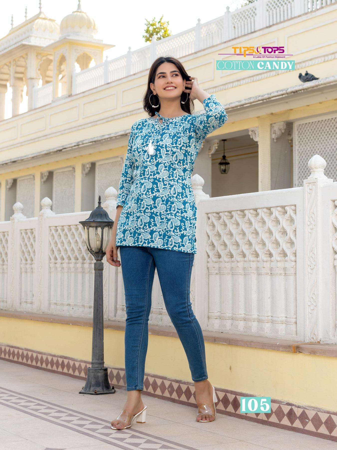 Tips And Tops Cotton Candy Vol 4 Short Tops Kurti wholesalers in Surat