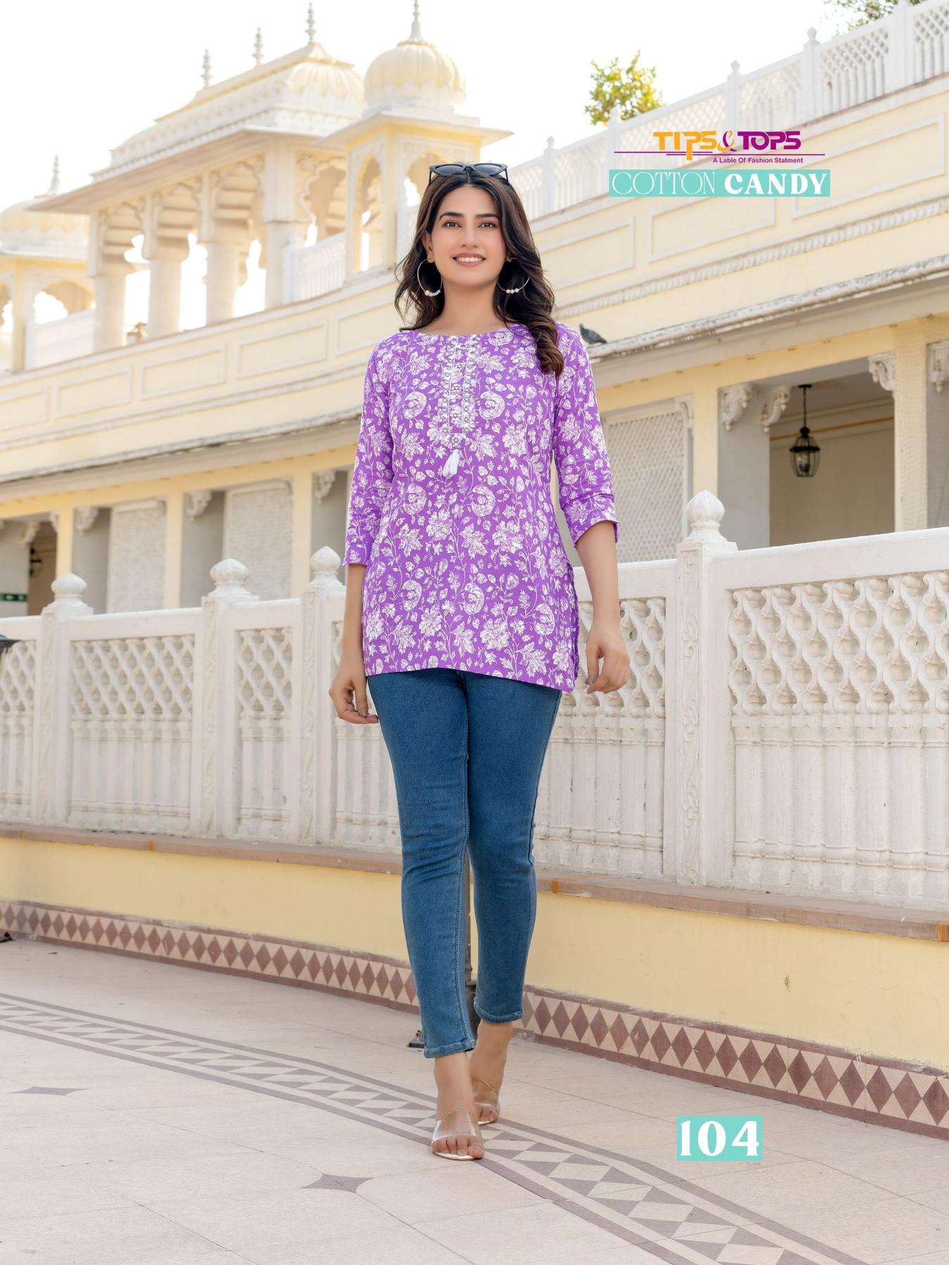 Tips And Tops Cotton Candy Vol 4 Short Tops Kurti wholesalers in Surat