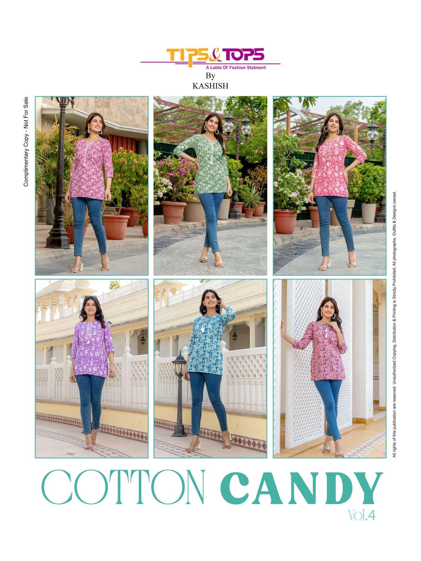 Tips And Tops Cotton Candy Vol 4 Short Tops Kurti wholesalers in Surat