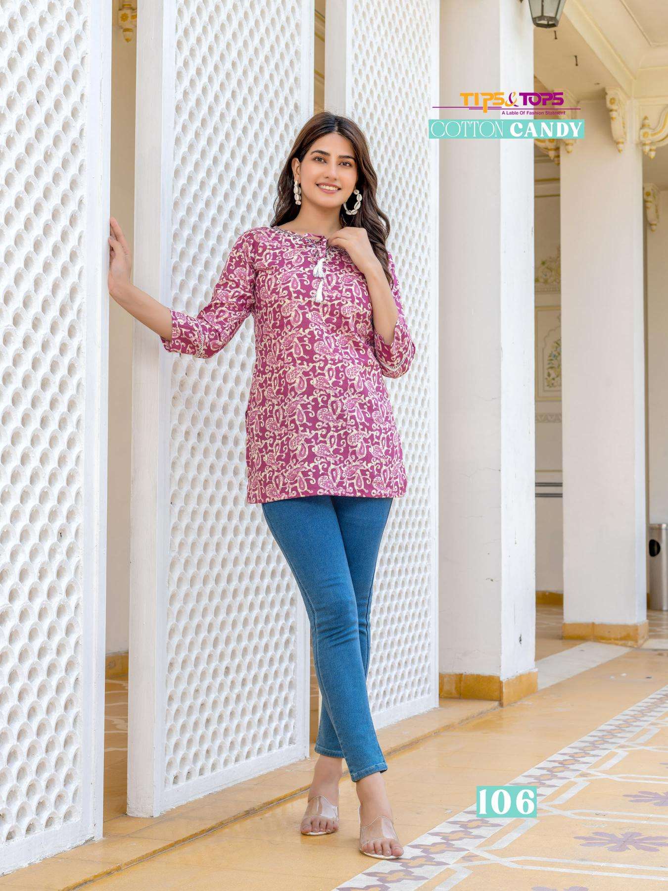 Tips And Tops Cotton Candy Vol 4 Short Tops Kurti wholesalers in Surat