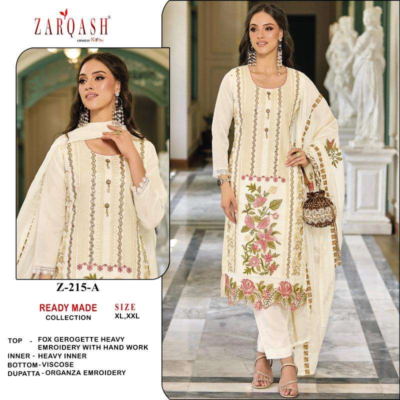 Zarqash Z 215 Pakistani suits for party wear