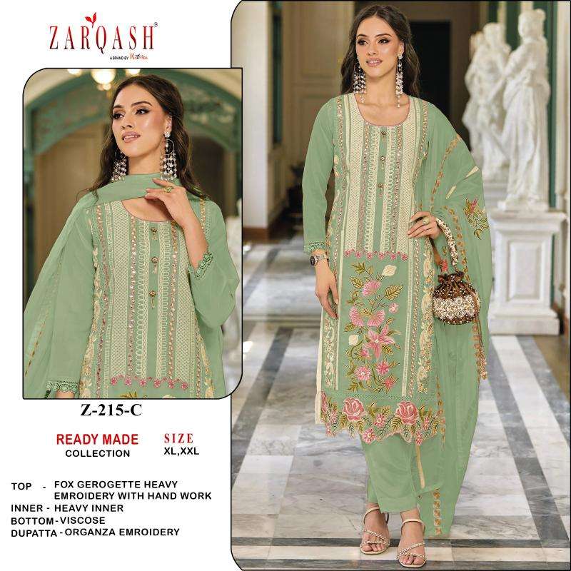 Zarqash Z 215 Pakistani suits for party wear