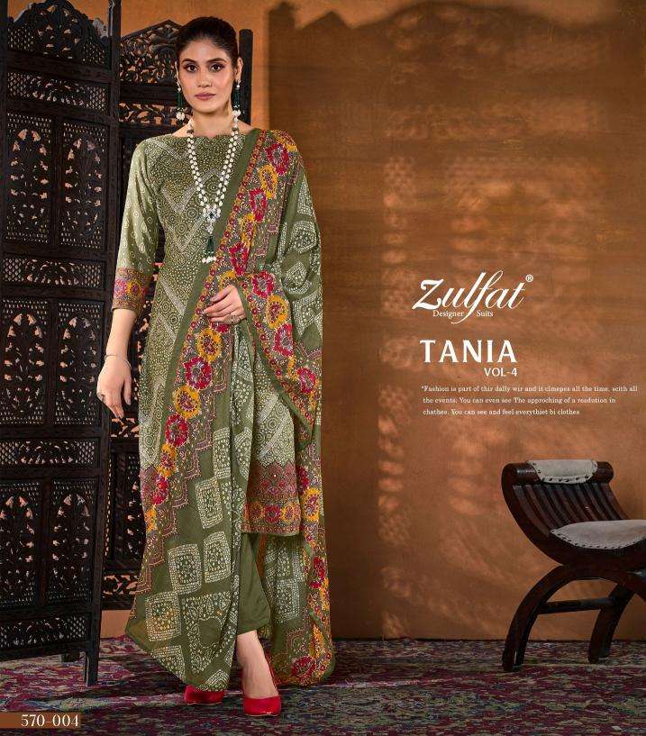 Zulfat Tania Vol 4 Cotton Printed Designer dress material in Mumbai