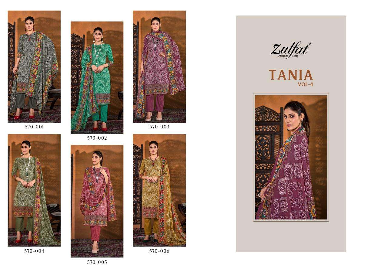 Zulfat Tania Vol 4 Cotton Printed Designer dress material in Mumbai