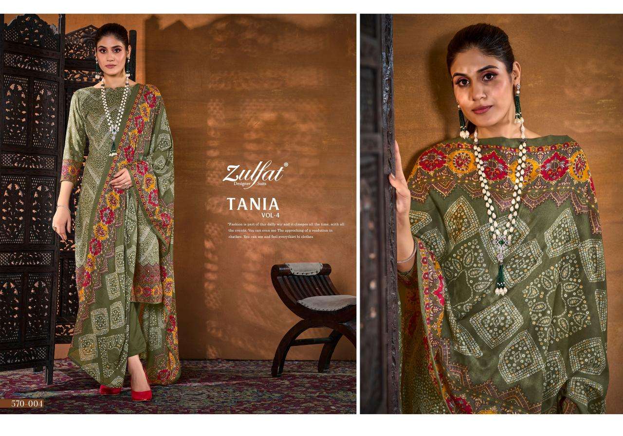 Zulfat Tania Vol 4 Cotton Printed Designer dress material in Mumbai