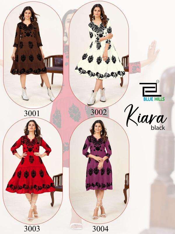 Blue hills Kiara black Kurti suppliers in Surat